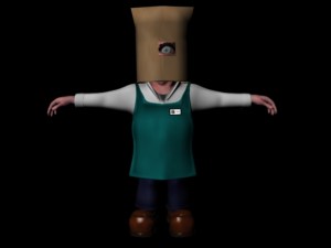 Paperbagheadfrontview